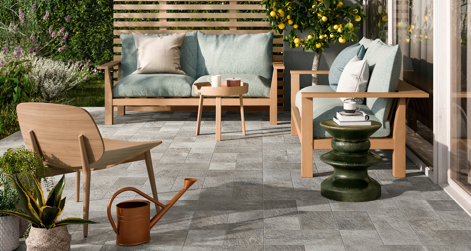 Outdoor living rooms con Panaria Ceramica