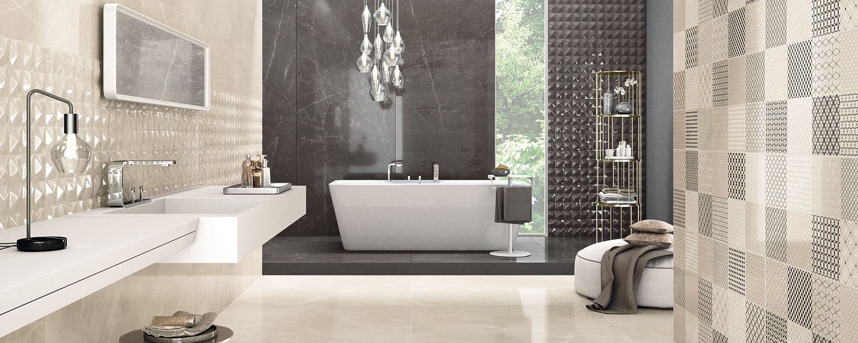 Trilogy Effetto Marmo Per Bagni Eleganti Panaria Ceramica