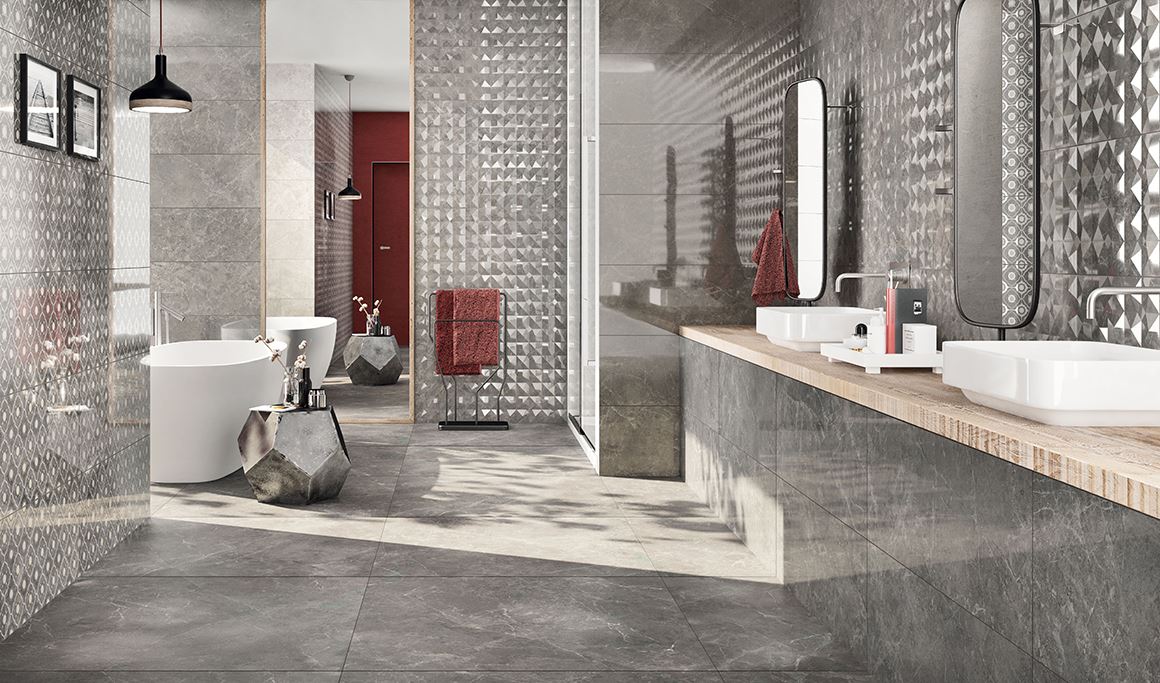 Trilogy Effetto Marmo Per Bagni Eleganti Panaria Ceramica