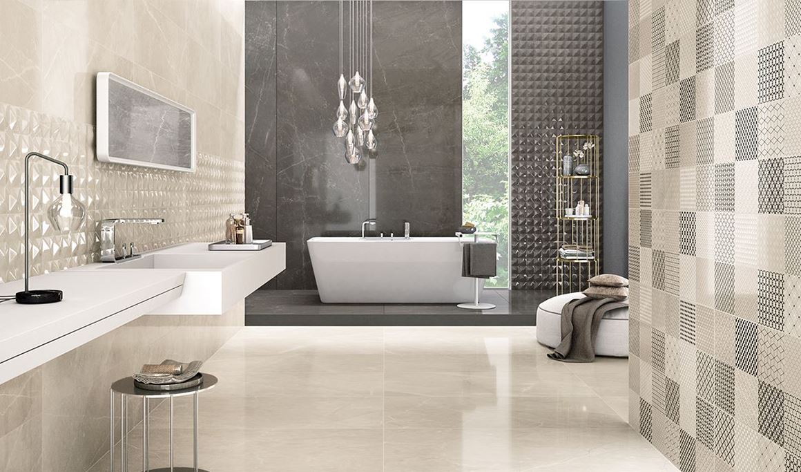 Trilogy Effetto Marmo Per Bagni Eleganti Panaria Ceramica